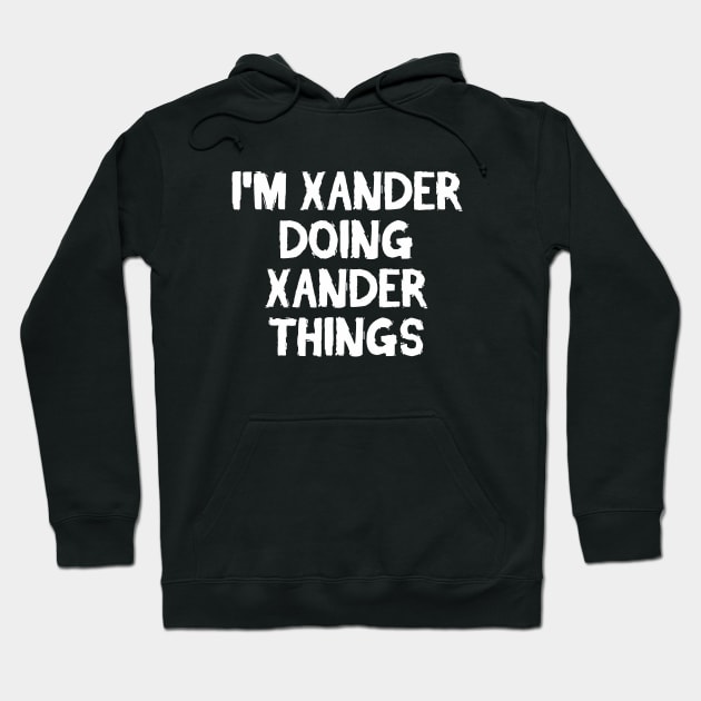 I'm Xander doing Xander things Hoodie by hoopoe